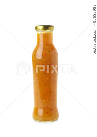 Mustard honey sauce isolated on white background 93655985