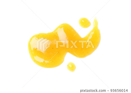 Mustard honey sauce isolated on white background 93656014