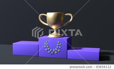 獎杯得主獎座 3d 渲染 獎杯得主獎座 3d 渲染 93656112