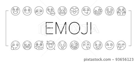 Emoji Emotional Funny Smile Face Icons Set Vector Emoji Emotional Funny Smile Face Icons Set Vector 93656123