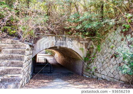 Tunnel in Okunoshima's Northern Battery Ruins, Tadanoumi-cho, Takehara City, Hiroshima Prefecture Tunnel in Okunoshima's Northern Battery Ruins, Tadanoumi-cho, Takehara City, Hiroshima Prefecture 93656259