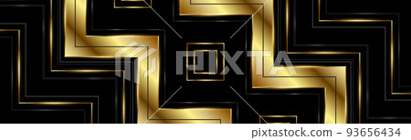 Abstract luxury black and gold wide background with square shapes and elegant lines. Abstract luxury black and gold wide background with square shapes and elegant lines. 93656434