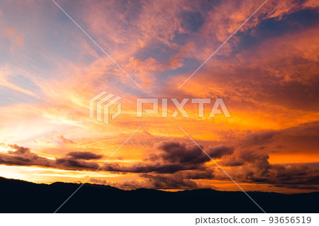 Scenic View Of Dramatic Sky During Sunset 93656519