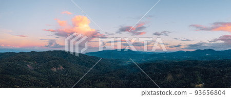 Mountain view and sky at dusk Mountain view and sky at dusk 93656804