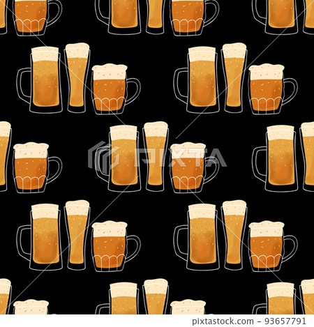 Seamless pattern stylized illustration mugs of Seamless pattern stylized illustration mugs of 93657791