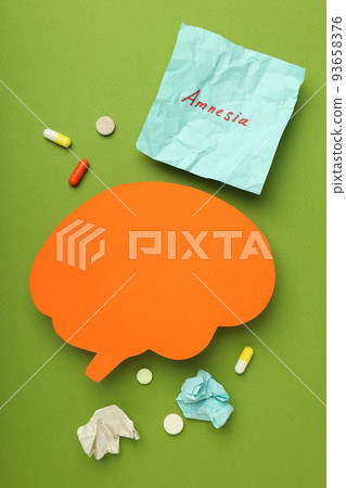 Concept of problems with memory, amnesia, space for text Concept of problems with memory, amnesia, space for text 93658376