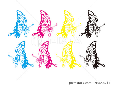 燕尾蝶| 4種彩色心形圖案 93658715