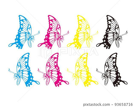 燕尾蝶| 4種彩色心形圖案 93658716