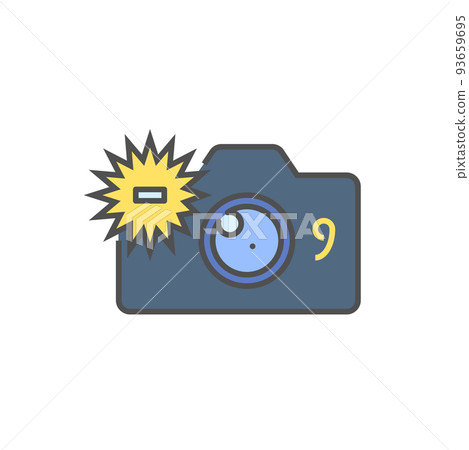 Camera Related Vector Filled Outline Icon Camera Related Vector Filled Outline Icon 93659695