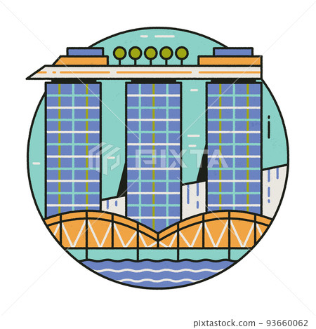 Singapore Marina Bay Sands Circle Line Icon 93660062