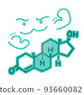 Male hormone testosterone / testosterone illustration 93660082