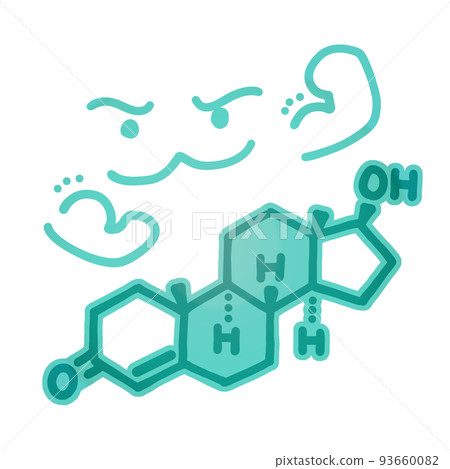 Male hormone testosterone / testosterone illustration 93660082