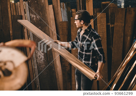 Professional Carpenter man authentic Handcraft Wood worker. Joiner or furniture builder home diy projects maker male. Professional Carpenter man authentic Handcraft Wood worker. Joiner or furniture builder home diy projects maker male. 93661299
