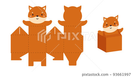 any purposes, birthday, baby shower. Print, cut out, fold, glue. Vector stock illustration 93661997