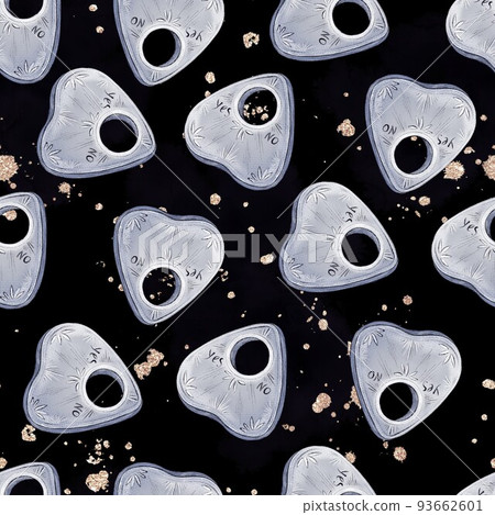 Halloween seamless pattern. Background with board of prophecies 93662601