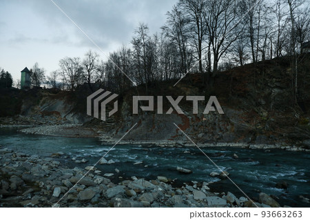 Amazing river in the Ukrainian Carpathian mountains Amazing river in the Ukrainian Carpathian mountains 93663263