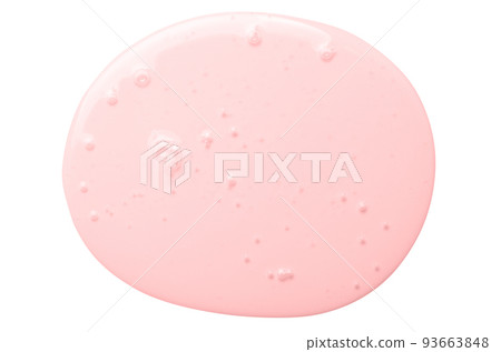 A sample of gel moisturizer for face or body with vitamin C. Isolated on a white background. 93663848