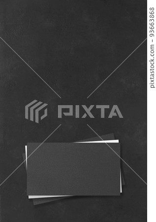 Black rectangular mockups on a dark concrete background. Design elements or portfolio. Copy space Black rectangular mockups on a dark concrete background. Design elements or portfolio. Copy space 93663868