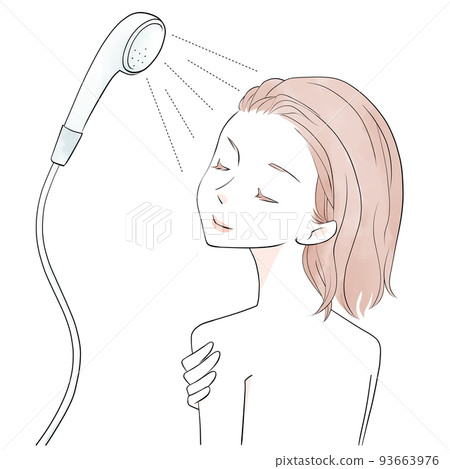 Woman taking a shower Bob (watercolor style) Woman taking a shower Bob (watercolor style) 93663976