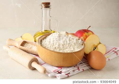Concept of cooking cake or pie, close up Concept of cooking cake or pie, close up 93664049