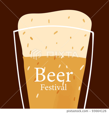 Beer festival stylized illustration mug of beer on Beer festival stylized illustration mug of beer on 93664126