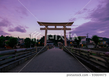 Scenery of Miyamae Bridge in Takayama City Scenery of Miyamae Bridge in Takayama City 93664473