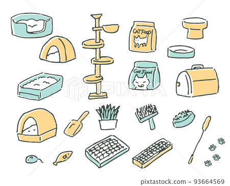 貓用品：貓廁所、貓塔、貓床、手繪材料套裝 93664569