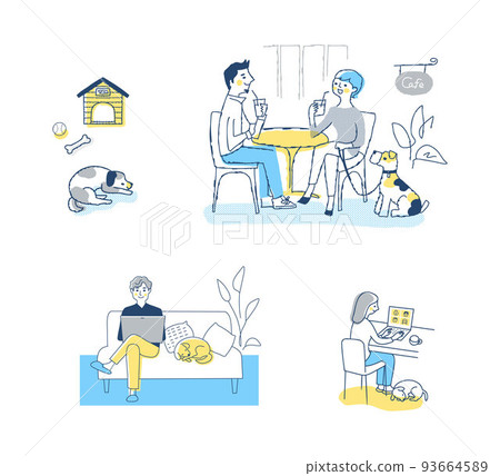 各種寵物狗的場景設置 93664589