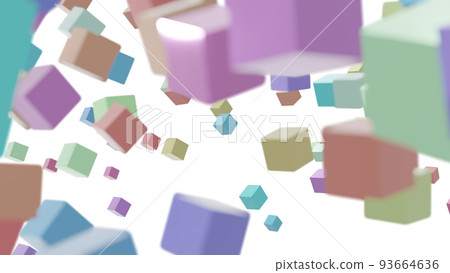 CG blocks randomly floating colorful cubes CG blocks randomly floating colorful cubes 93664636