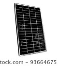 Drawing of a solar panel, illustration. Single solar panel. Photovoltaic energy 93664675