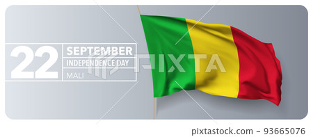 Mali happy independence day greeting card, banner vector illustration 93665076