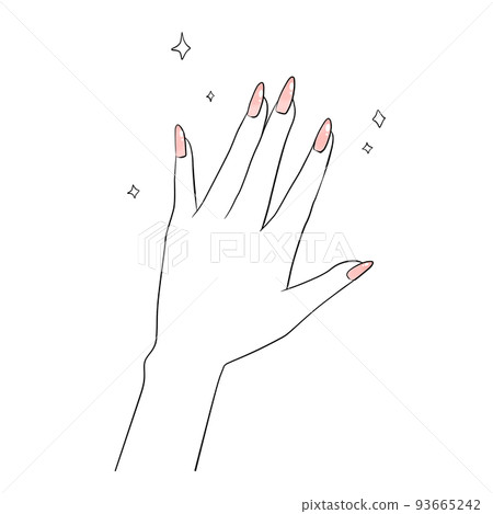 Manicure nail illustration (pink) 93665242
