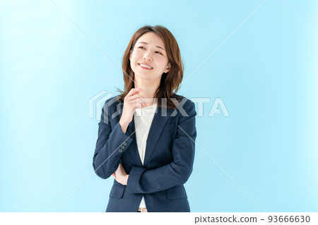 Business woman blue back Business woman blue back 93666630