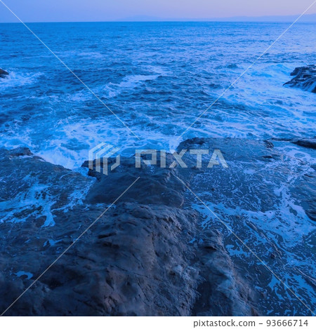 Enoshima beach. Scenery just after sunset. Enoshima beach. Scenery just after sunset. 93666714