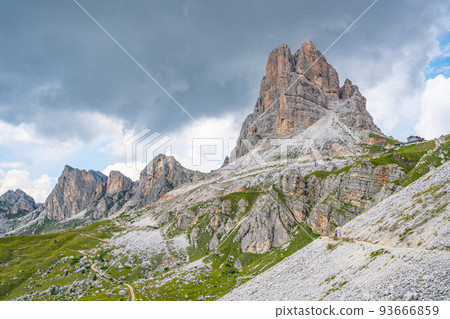 Averau Mountain and Rifugio Averau in Dolomites Averau Mountain and Rifugio Averau in Dolomites 93666859