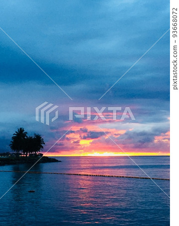 mauritius sunset 93668072