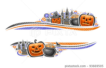 Vector border for Halloween Vector border for Halloween 93669505