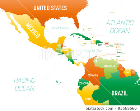 Central America detailed political map with lables Central America detailed political map with lables 93669660