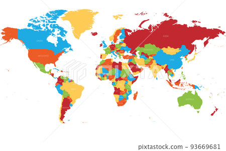 High detailed political map of World 93669681