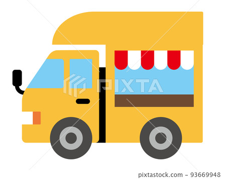 Cute kitchen car illustration A 93669948