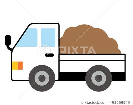 Illustration A of a cute light truck 93669949