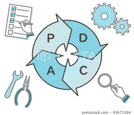 PDCA cycle infographic vector illustration material 93671084