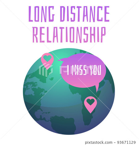 Earth planet with geotags on different continents and message I miss you flat style Earth planet with geotags on different continents and message I miss you flat style 93671129