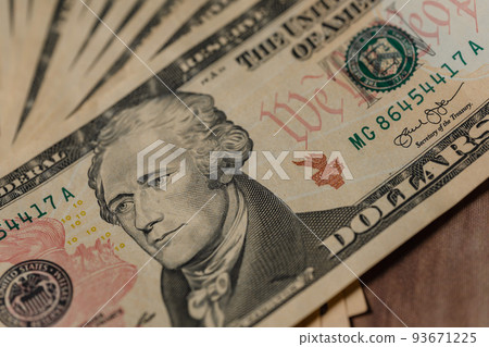 Gold ingot Gold and dollar bills Gold ingot Gold and dollar bills 93671225