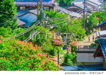 滋賀縣米原市，從加茂神社看到的街景 93671827