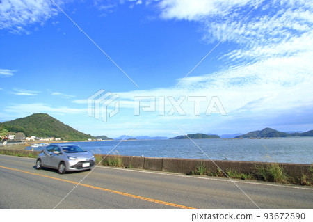 Comfortable seaside Route 185 (Sazanami Kaido) Comfortable seaside Route 185 (Sazanami Kaido) 93672890