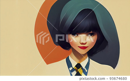 Back To School Theme with a School Girl Back To School Theme with a School Girl 93674680