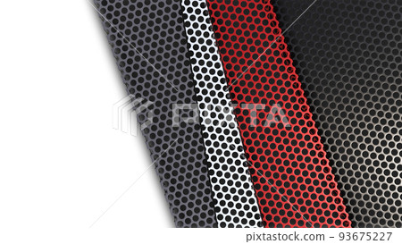 A 3d rendering image of colorful metal mesh plate on white background. A 3d rendering image of colorful metal mesh plate on white background. 93675227