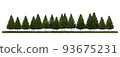 3ds rendering image of front view of pine trees on grasses field 93675231