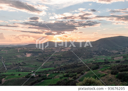 Beautiful view of Tuscany landscape and landmarks. Summer in Italy Beautiful view of Tuscany landscape and landmarks. Summer in Italy 93676205